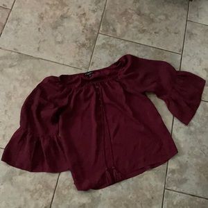 My Michelle Burgundy Top